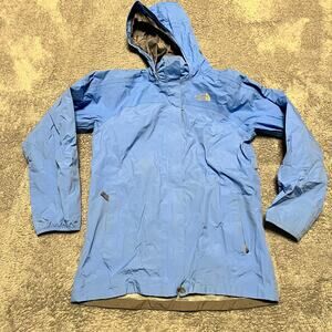 The North Face Jacket Kids Youth Girls XL Hyvent Nylon Rain Coat Blue